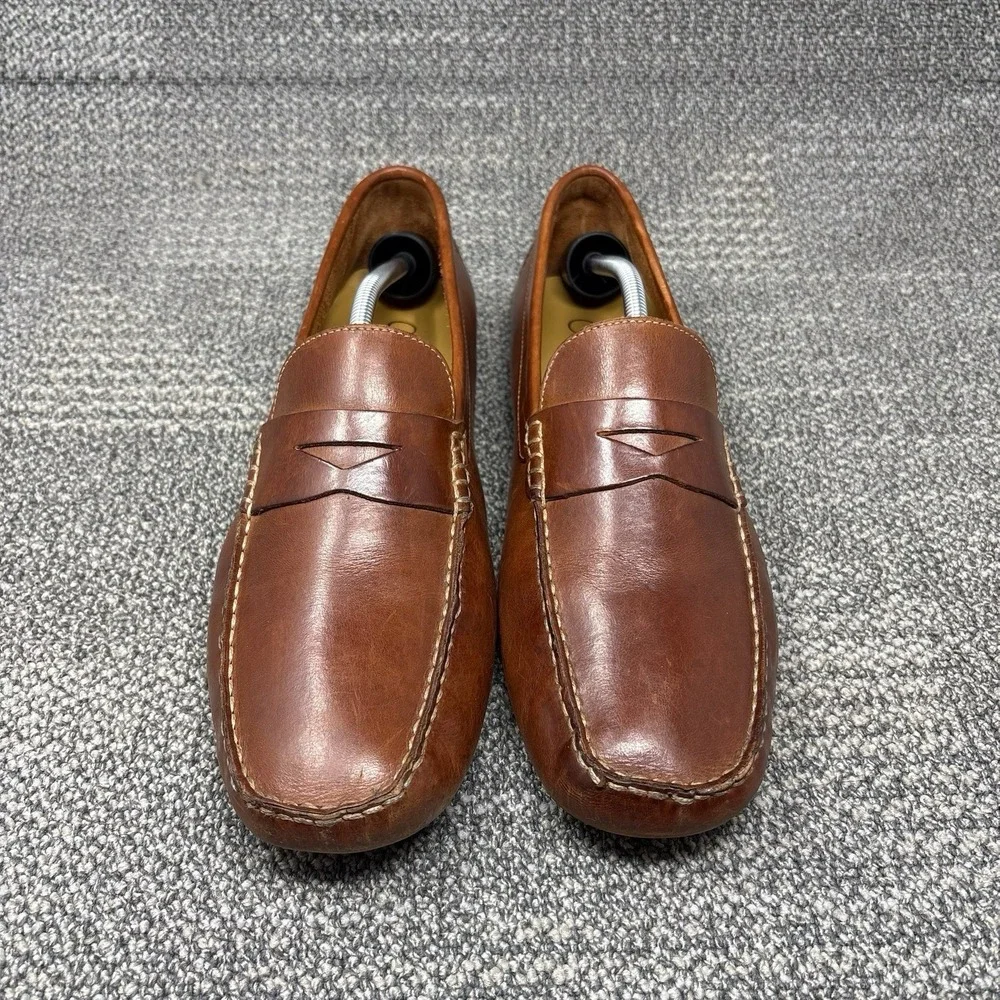 Cole Haan Howland Penny Loafers Mens 11.5 M C04534 Saddle Tan Leather Driving